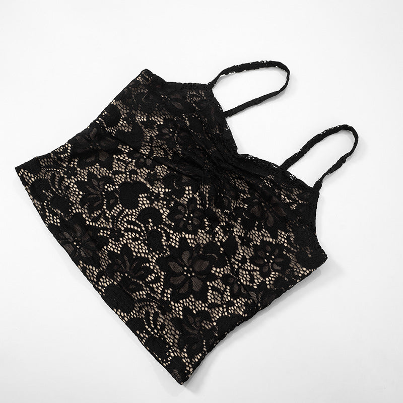 MB1010 Two Piece Black Lace Outfit for Woman