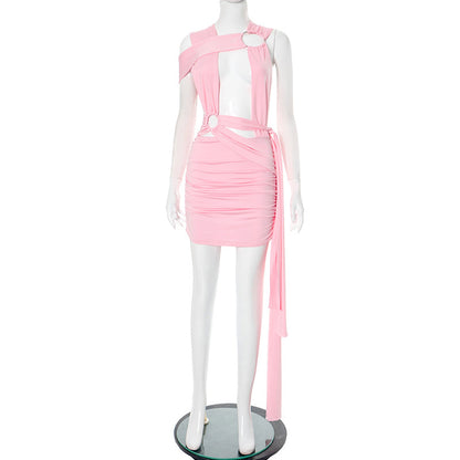 MB1027 Cut-Out Bodycon Dress with Straps