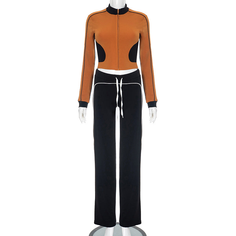 MB1014  Woman Color Block Tracksuit