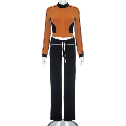 MB1014  Woman Color Block Tracksuit