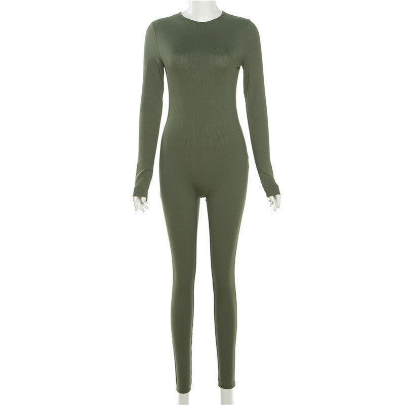 MB1536 Women's Ribbed Long Sleeve Jumpsuit
