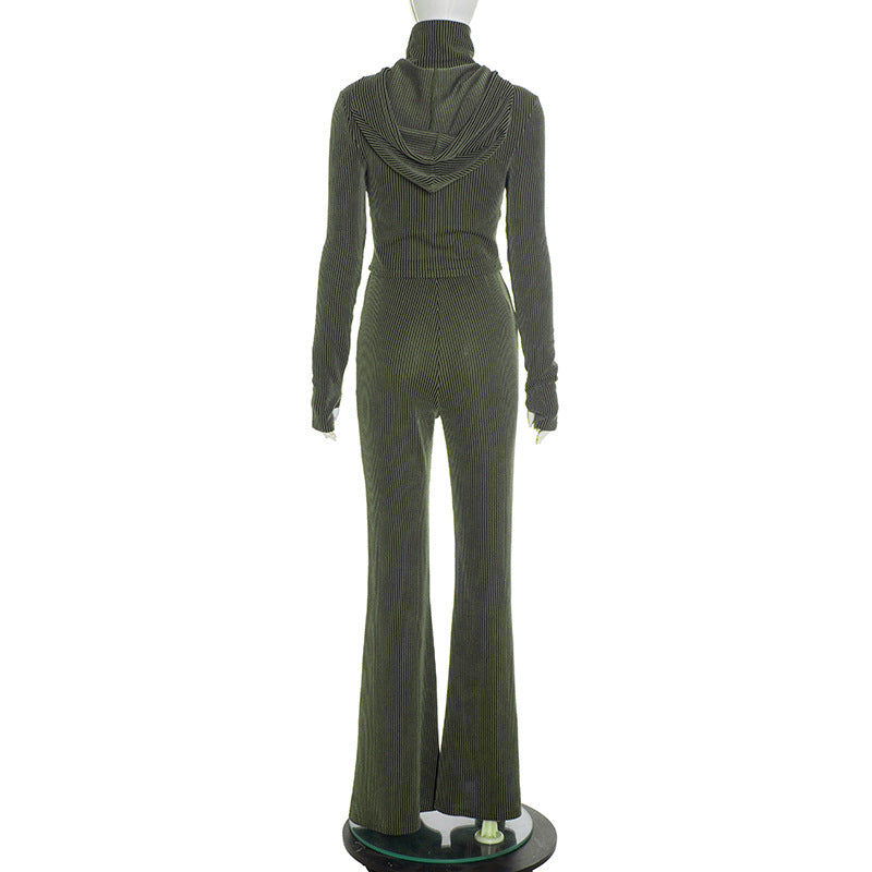 MB1097 Ribbed Two-Piece Set for Women