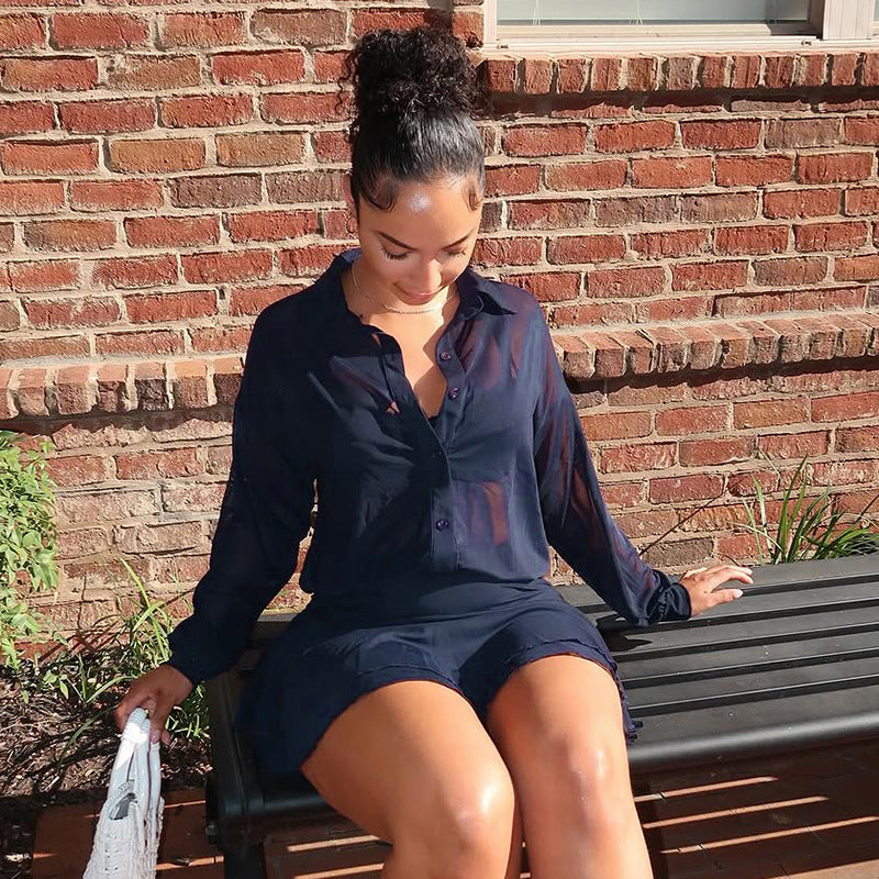 MB1094 Ruffle Hem Mini Dress for Women