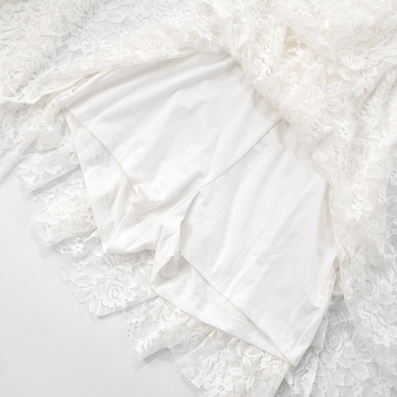 MB10118 Lace Dress with Bell Sleeves - Women's Party Outfit