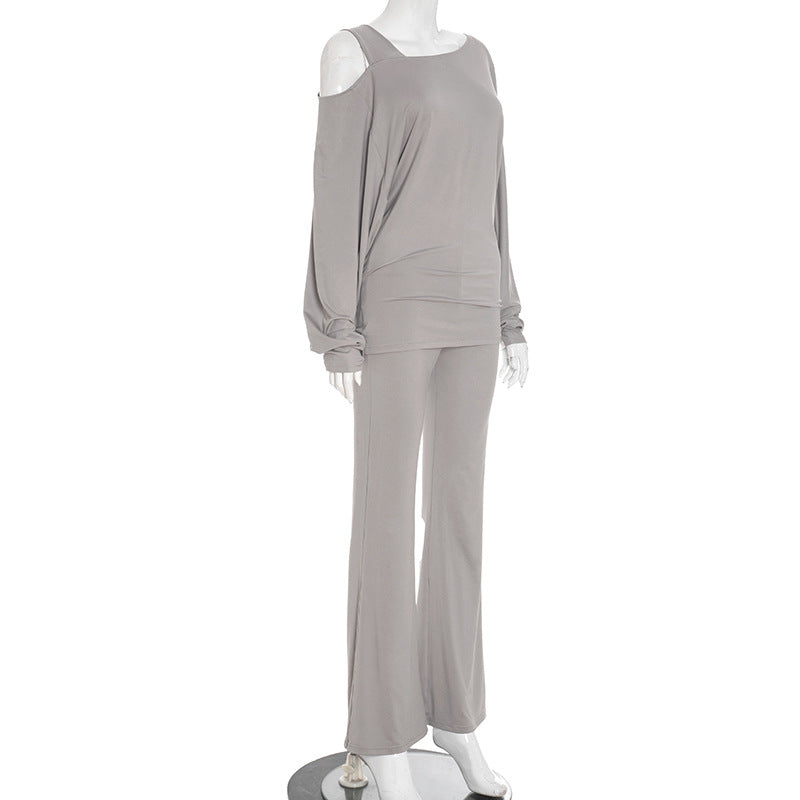 MB1095 Women's Oversized Top & Wide-Leg Pants Lounge Set