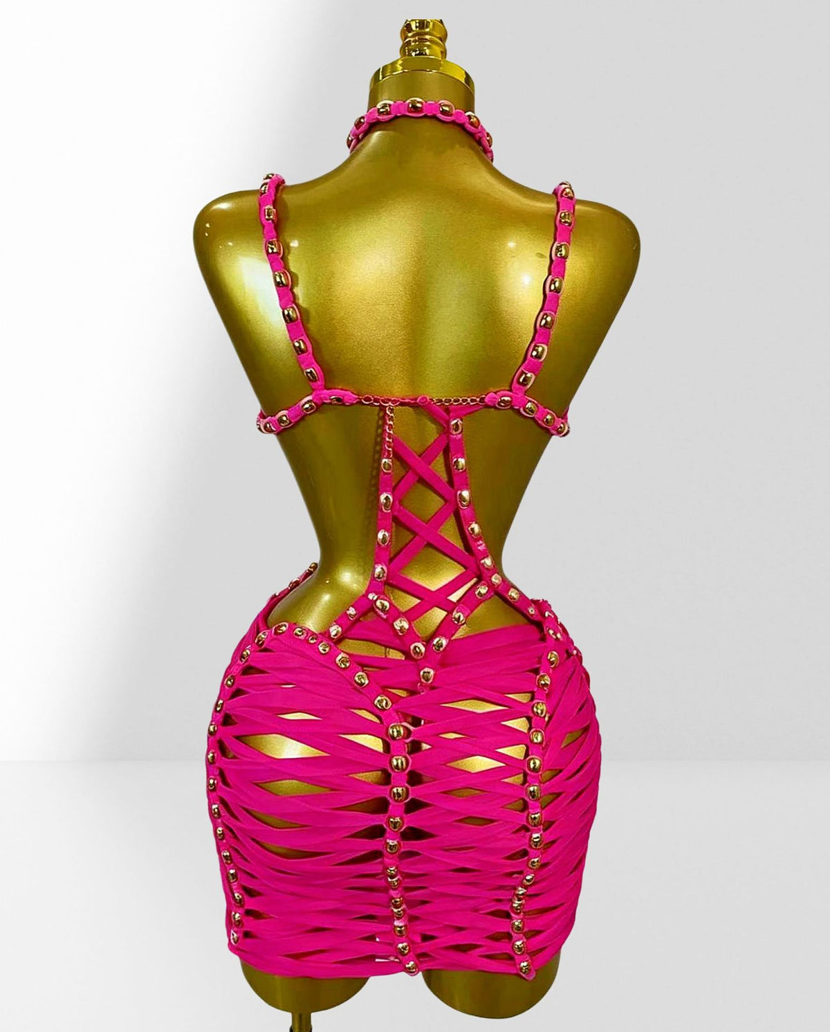 MB2101 Beaded Halter Dress, Beach Vacation Party Performance Evening Gown