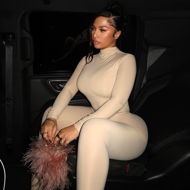 MB1053 long-Sleeve Bodysuit & Footed Leggings Set for Women