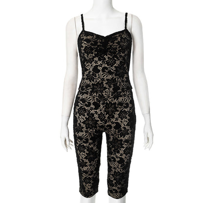 MB1010 Two Piece Black Lace Outfit for Woman
