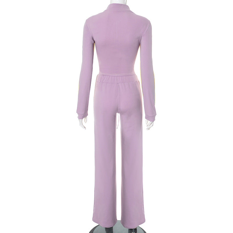 MB1014  Woman Color Block Tracksuit