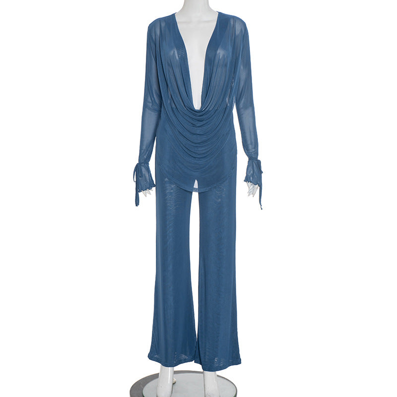 MB1050 Elegant Mesh Two-Piece Set for Women