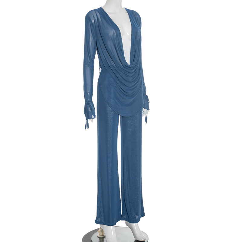 MB1050 Elegant Mesh Two-Piece Set for Women