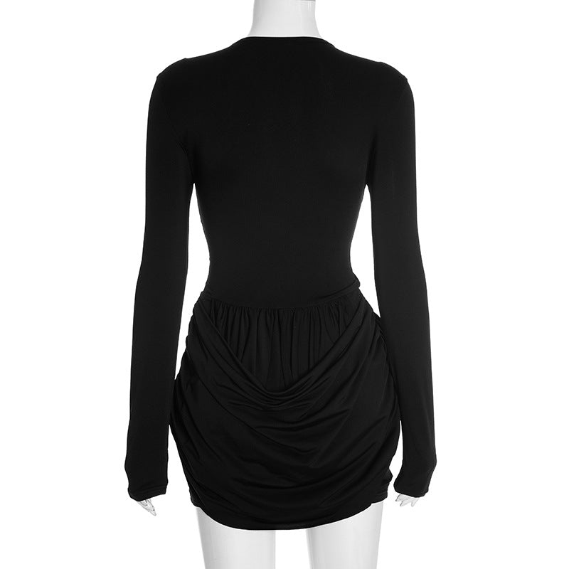 MB1423 Long Sleeve Cutout Mini Dress for Women