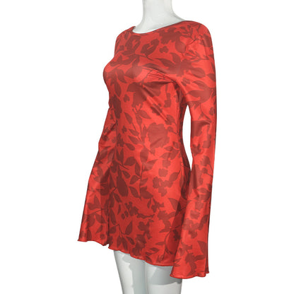 MB1307 Backless Short Red Dress