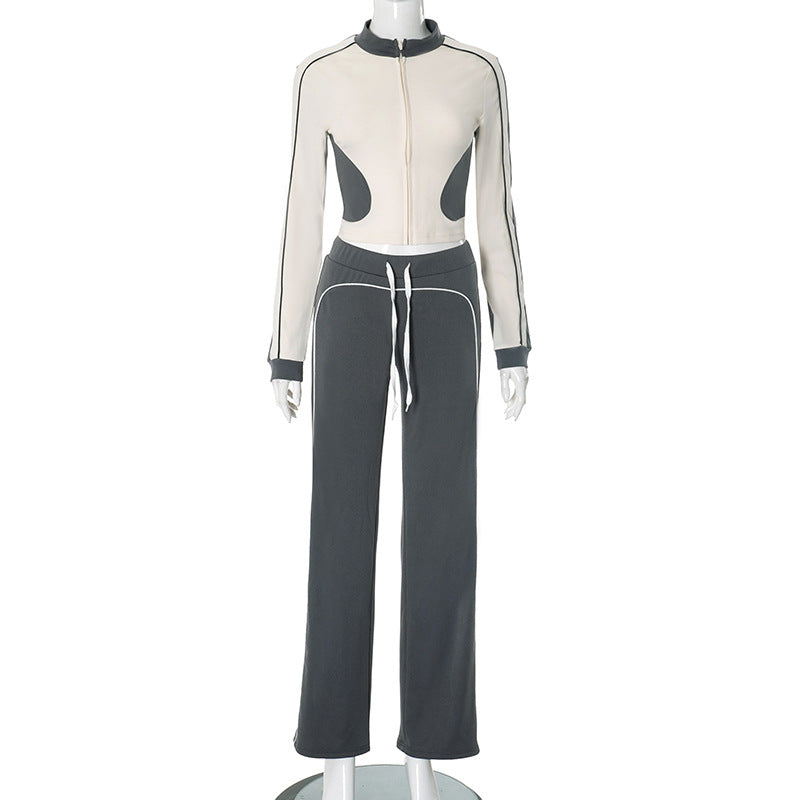 MB1014  Woman Color Block Tracksuit