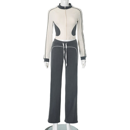 MB1014  Woman Color Block Tracksuit