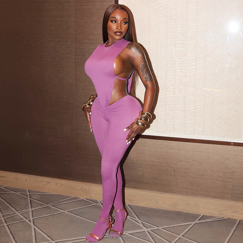 MB1056 Women's Two Piece Set Side CutOut Bodysuit & Leggings