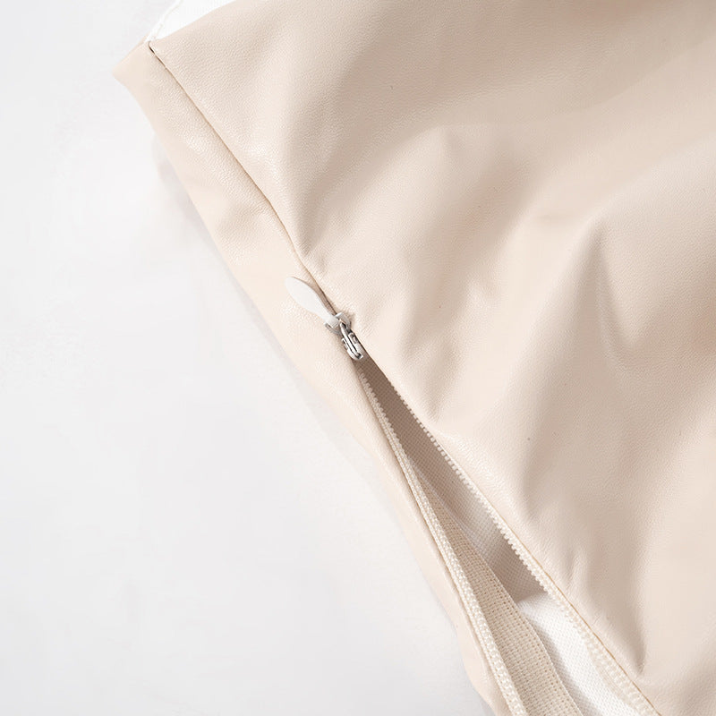MB1005 Leather Strapless Tube Top for Women