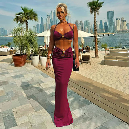 MB1103 Long Skirt Two-piece Set