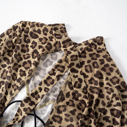 MB1016 Leopard Print Mesh Bodysuit