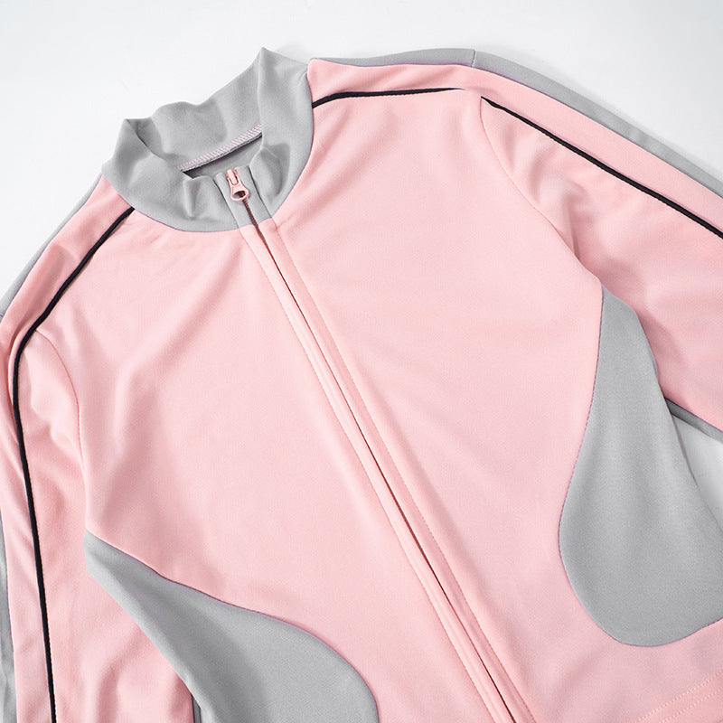 MB1014  Woman Color Block Tracksuit