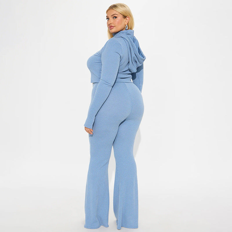 MB1097 Ribbed Two-Piece Set for Women