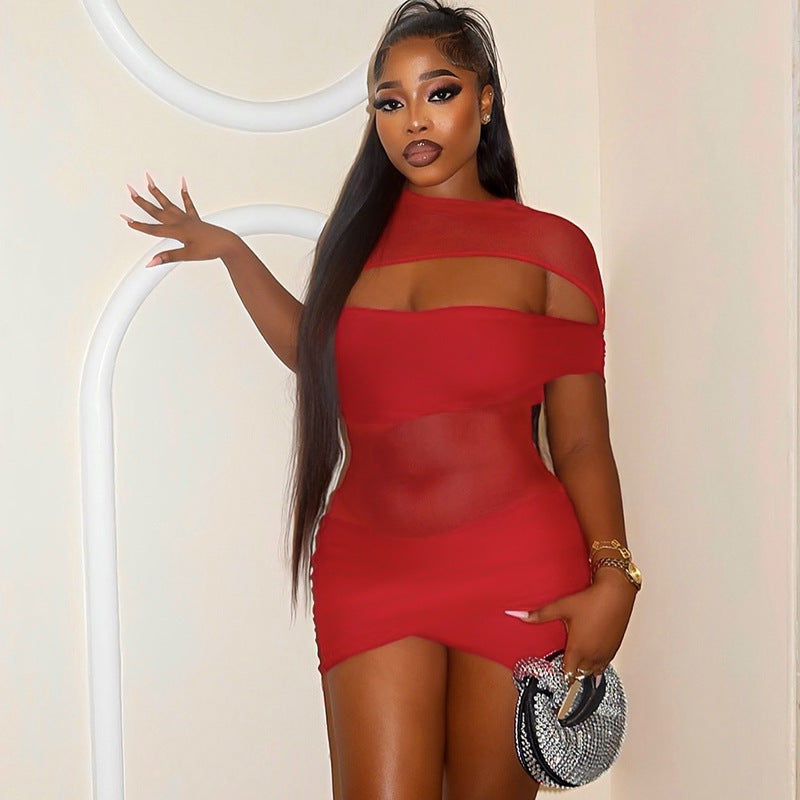 MB1021 Ruched Bodycon Mini Dress