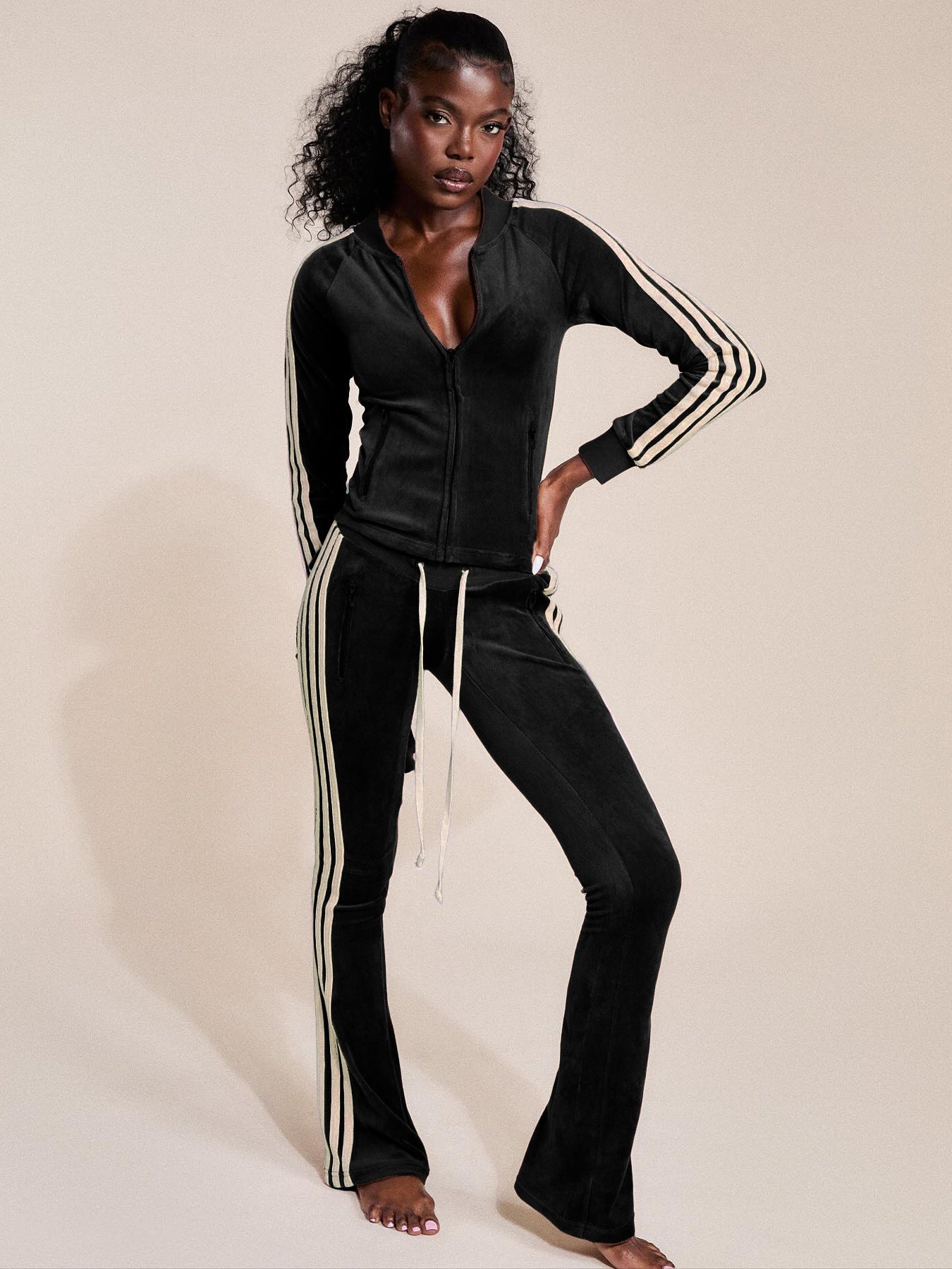 MB1716 Women’s Track Suit Set with Stripes