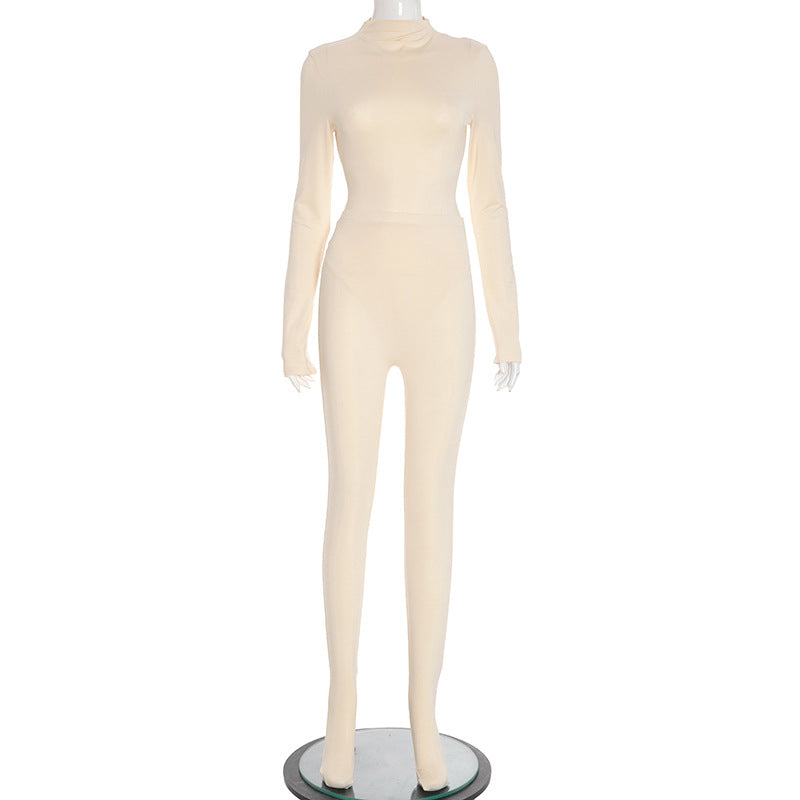 MB1053 long-Sleeve Bodysuit & Footed Leggings Set for Women