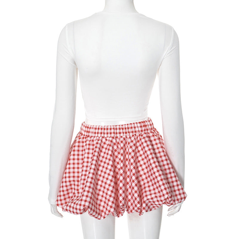 MB1033 Bubble Skirt Set with Crop Top