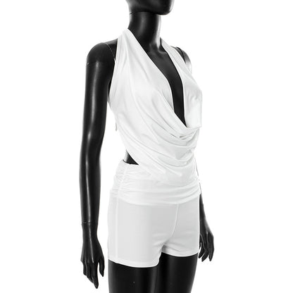 MB1015 Woman Sleeveless Top and Shorts Two-Piece Set