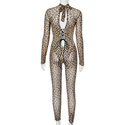 MB1016 Leopard Print Mesh Bodysuit
