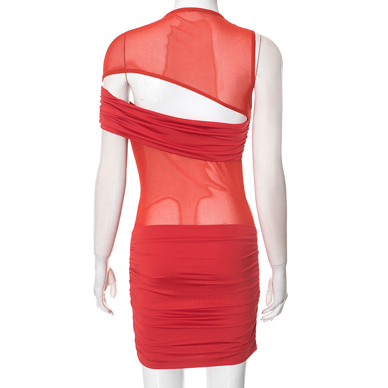 MB1021 Ruched Bodycon Mini Dress