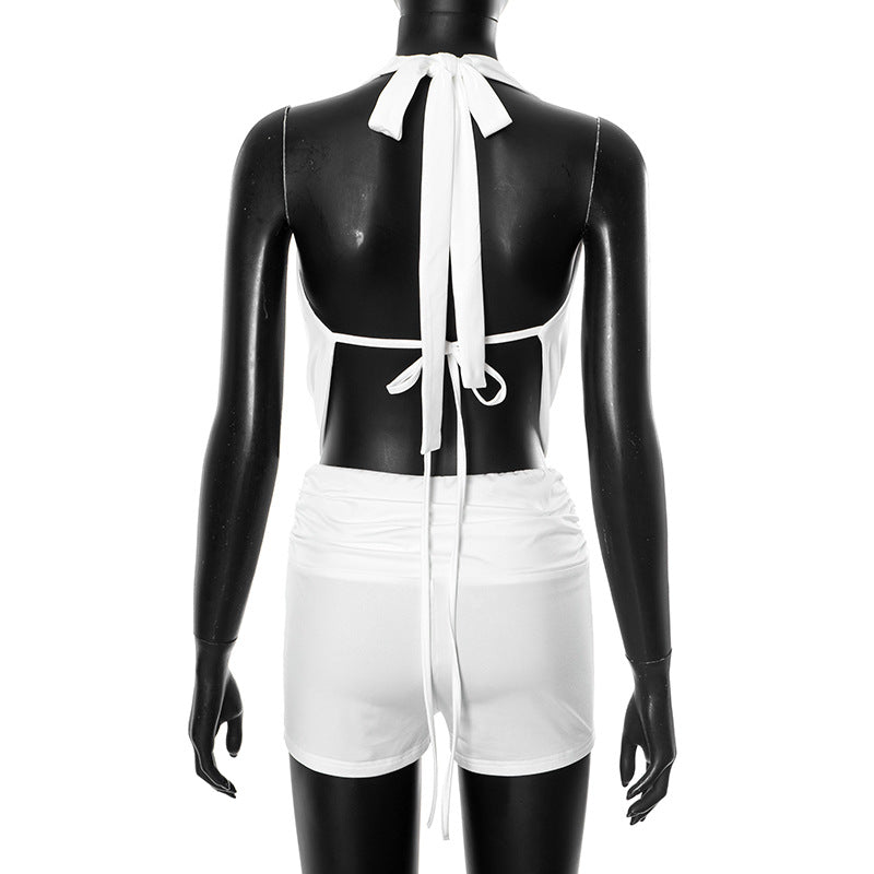 MB1015 Woman Sleeveless Top and Shorts Two-Piece Set