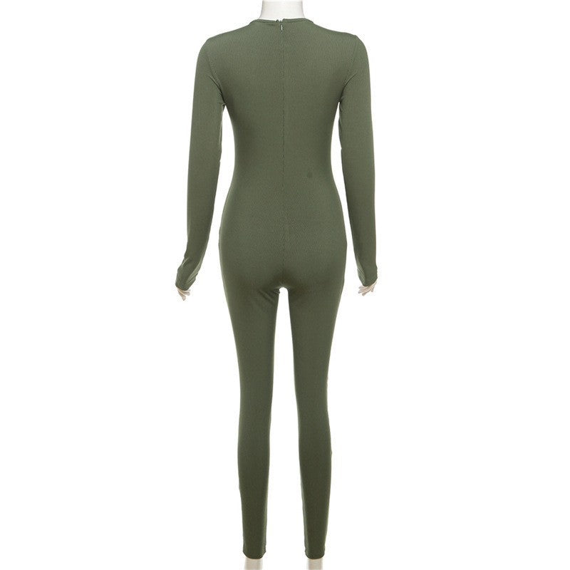 MB1536 Women's Ribbed Long Sleeve Jumpsuit