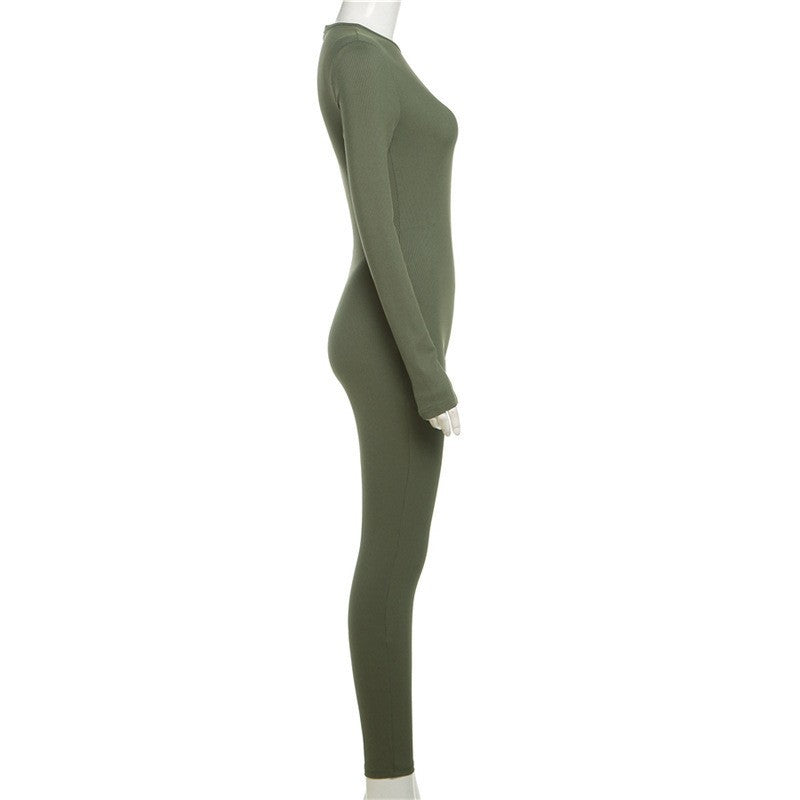 MB1536 Women's Ribbed Long Sleeve Jumpsuit