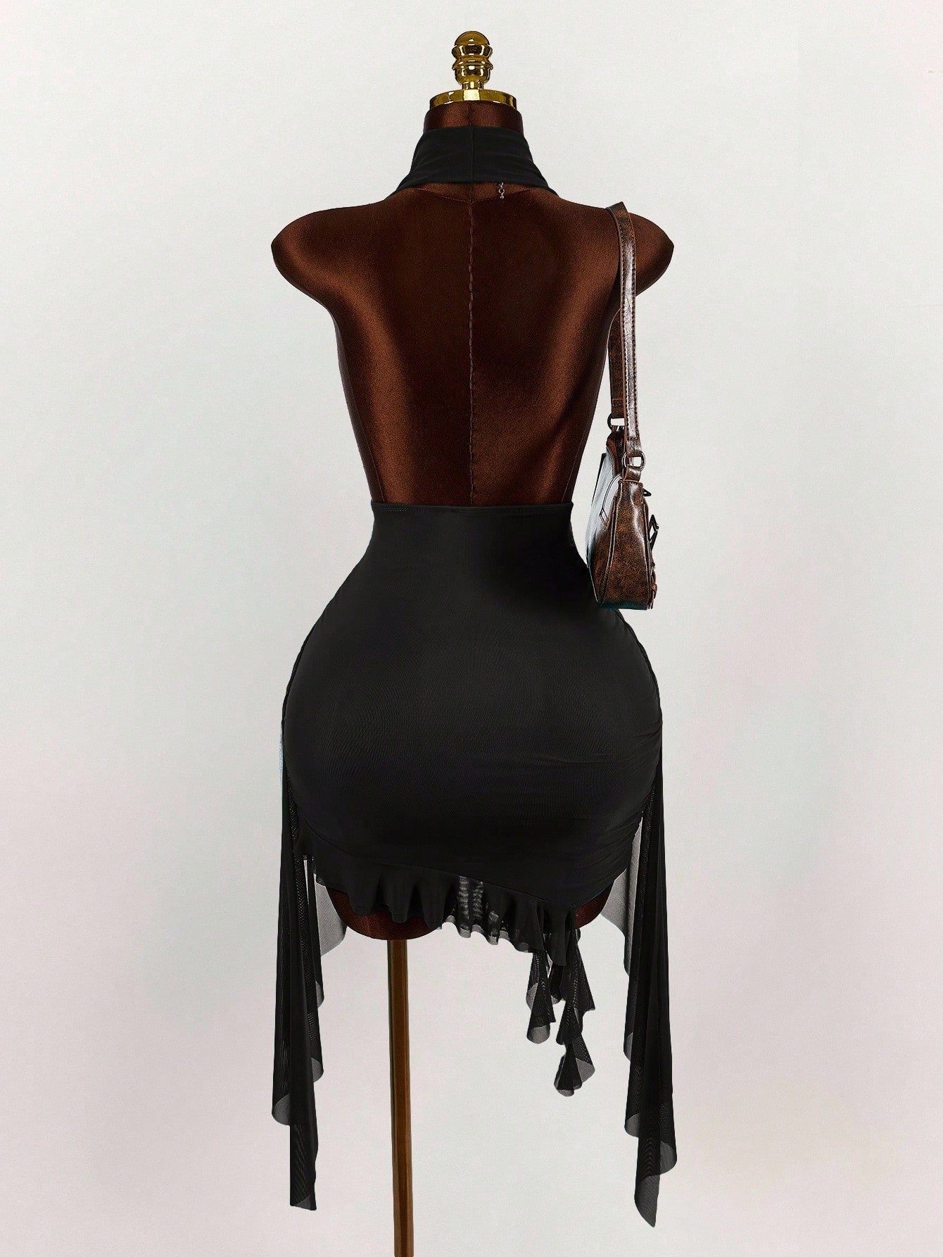 MB2003  Halter Backless Ruched Bodycon Mini Dress - Sexy Cutout Party Dress for Women 