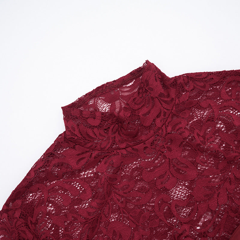 MB1081 Mesh Crop Top & Mini Skirt Set for Women