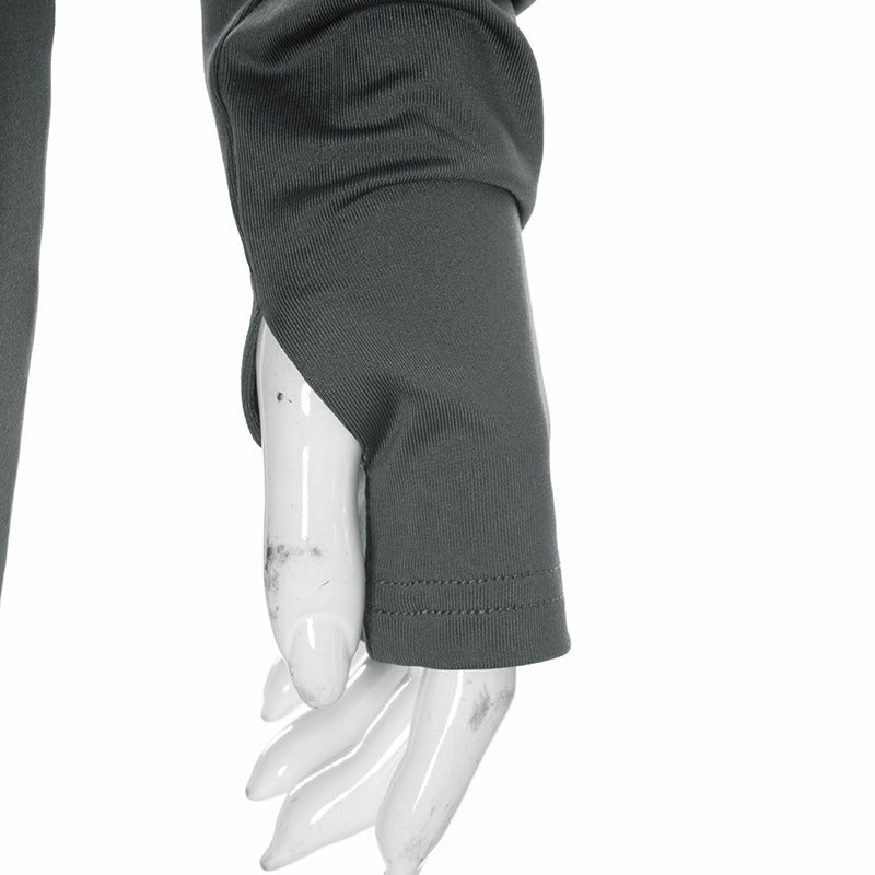 MB1065 Bodycon Jumpsuit with Faux Fur Collar & Footed Design