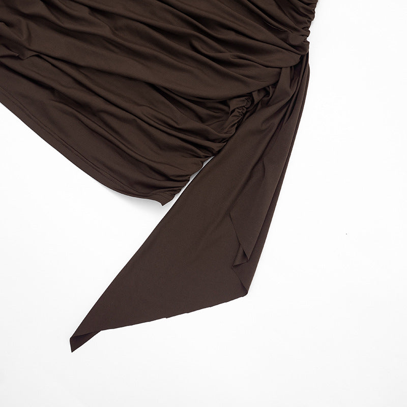 MB1455 Women's Sleeveless Ruched Bodycon Mini Dress