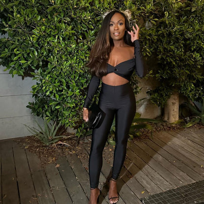 MB1304 V-neck High Waist Jumpsuit