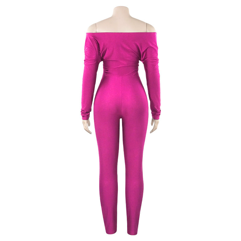 MB1304 V-neck High Waist Jumpsuit