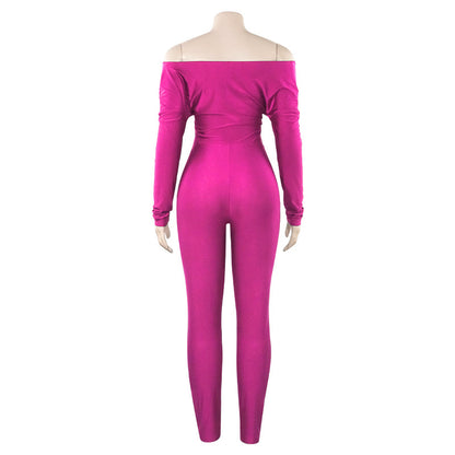 MB1304 V-neck High Waist Jumpsuit