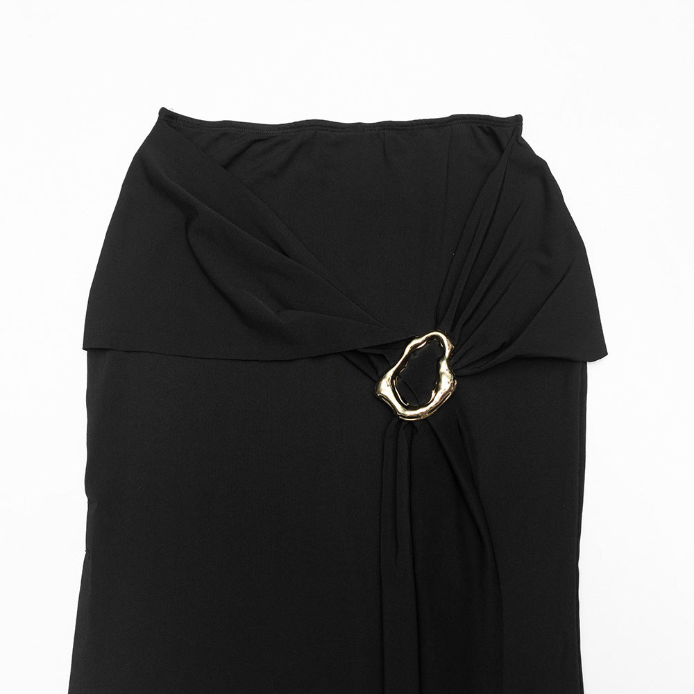 MB1319 Long Sleeve Crop Top & Maxi Skirt Two Piece Set