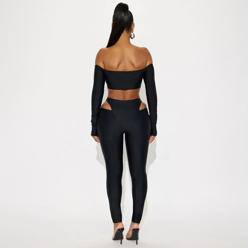 MB1076 Women's Two-Piece Set | Crop Top and Bodycon Pants