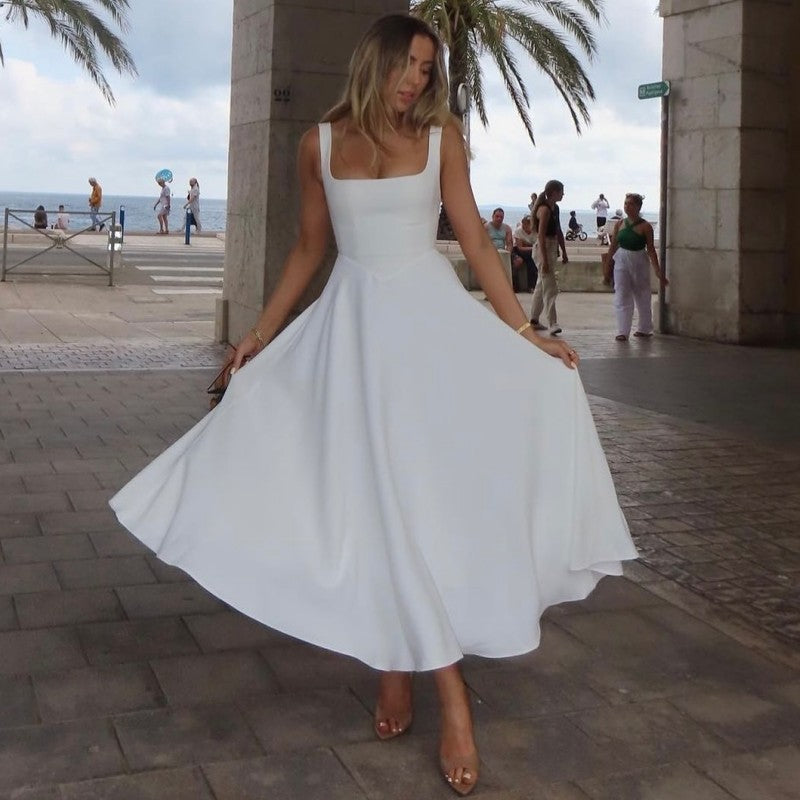 MB1302 Solid Color Maxi Dress