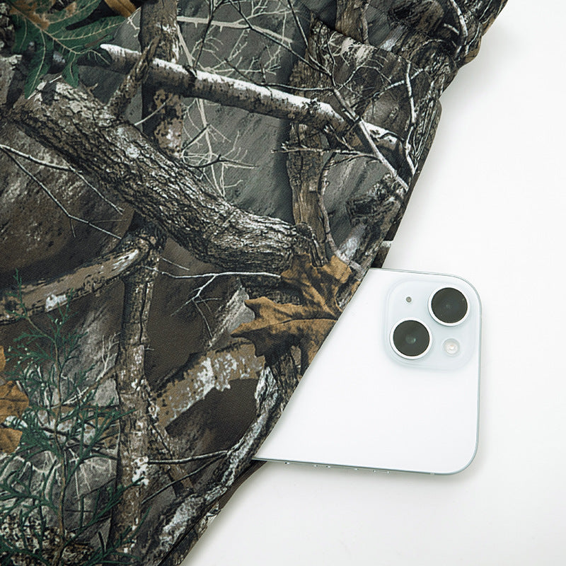 MB10126 Vintage Leaf & Tree Camo Micro Flare Pants