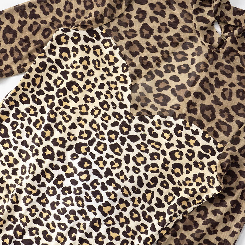 MB1016 Leopard Print Mesh Bodysuit