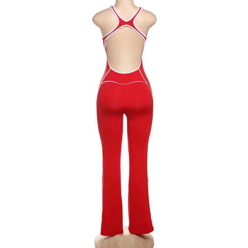 MB1109 Bodycon Jumpsuit Backless Yoga Pants