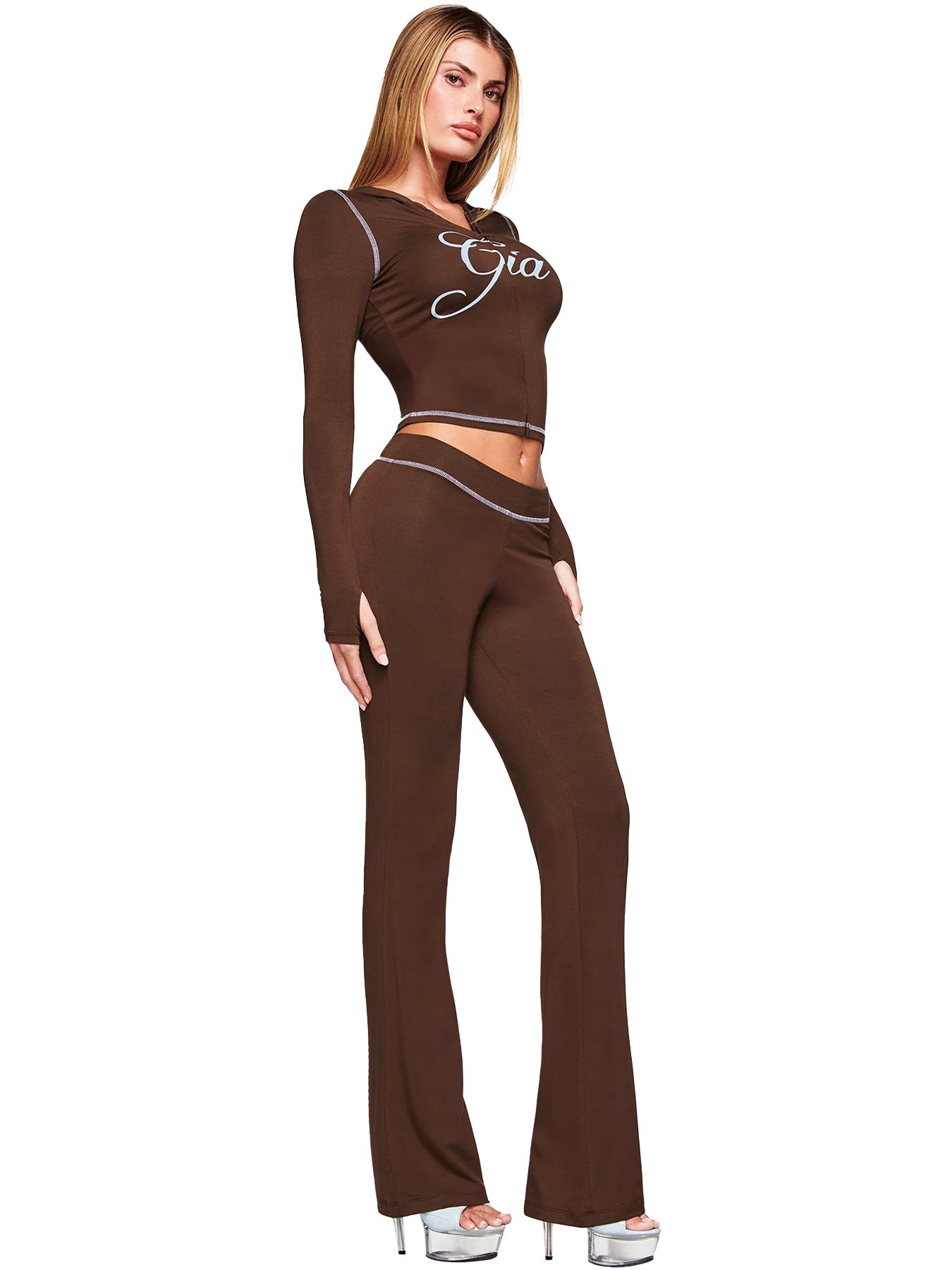 MB1717 Women’s Cropped Hoodie Tracksuit Set