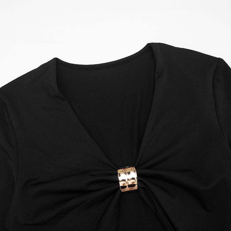 MB1096 Women's 2-Piece Outfit Set - Crop Top & High-Waist Pants